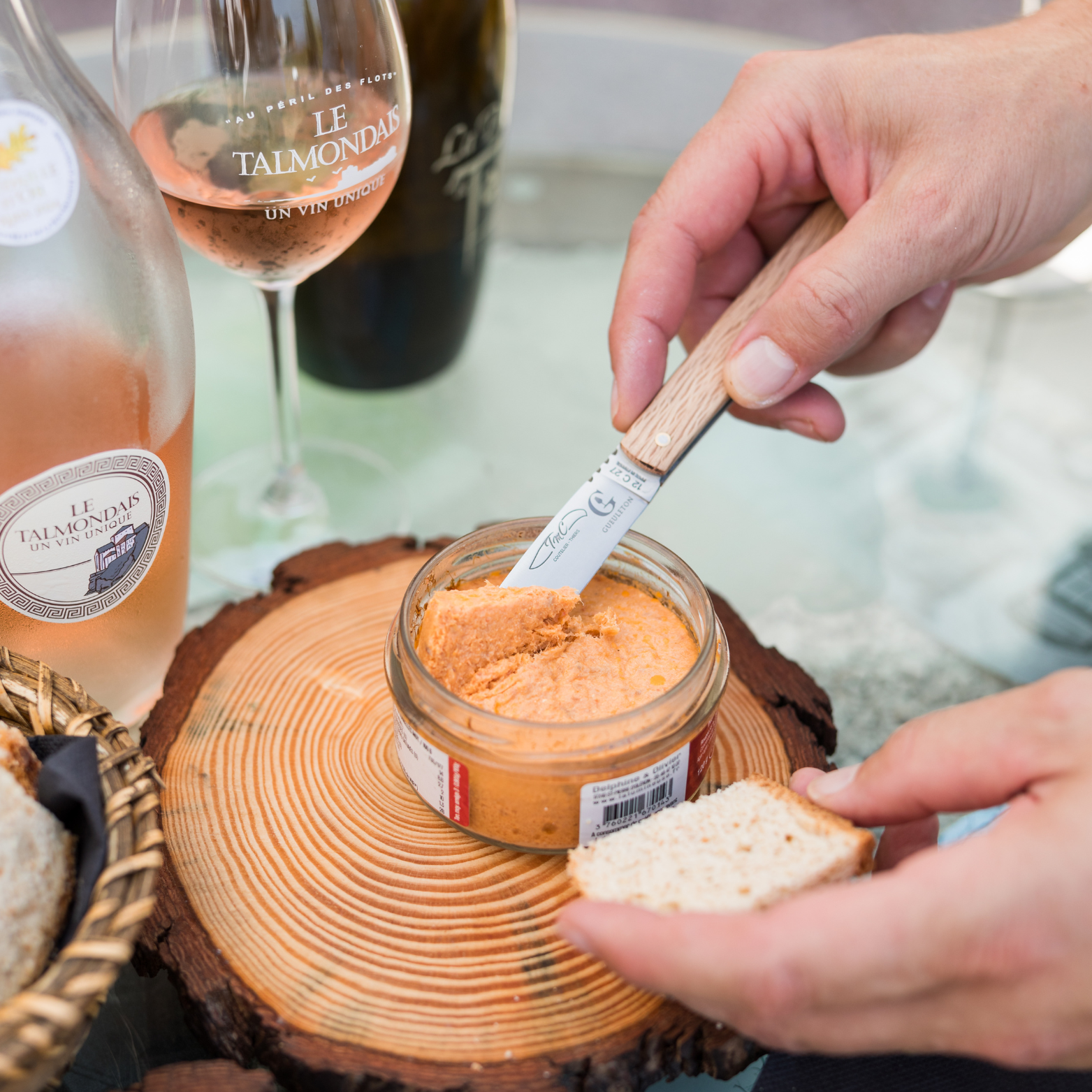 Couteau pliant Gueuleton TMC Herval – Acier 12C27 & manche en chêne vert