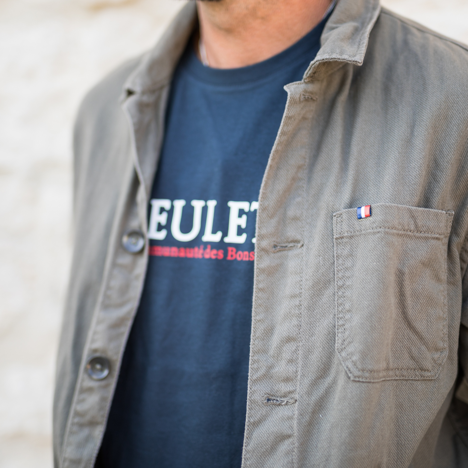 Veste worker Gueuleton – 100% coton, twill délavé, coupe confort