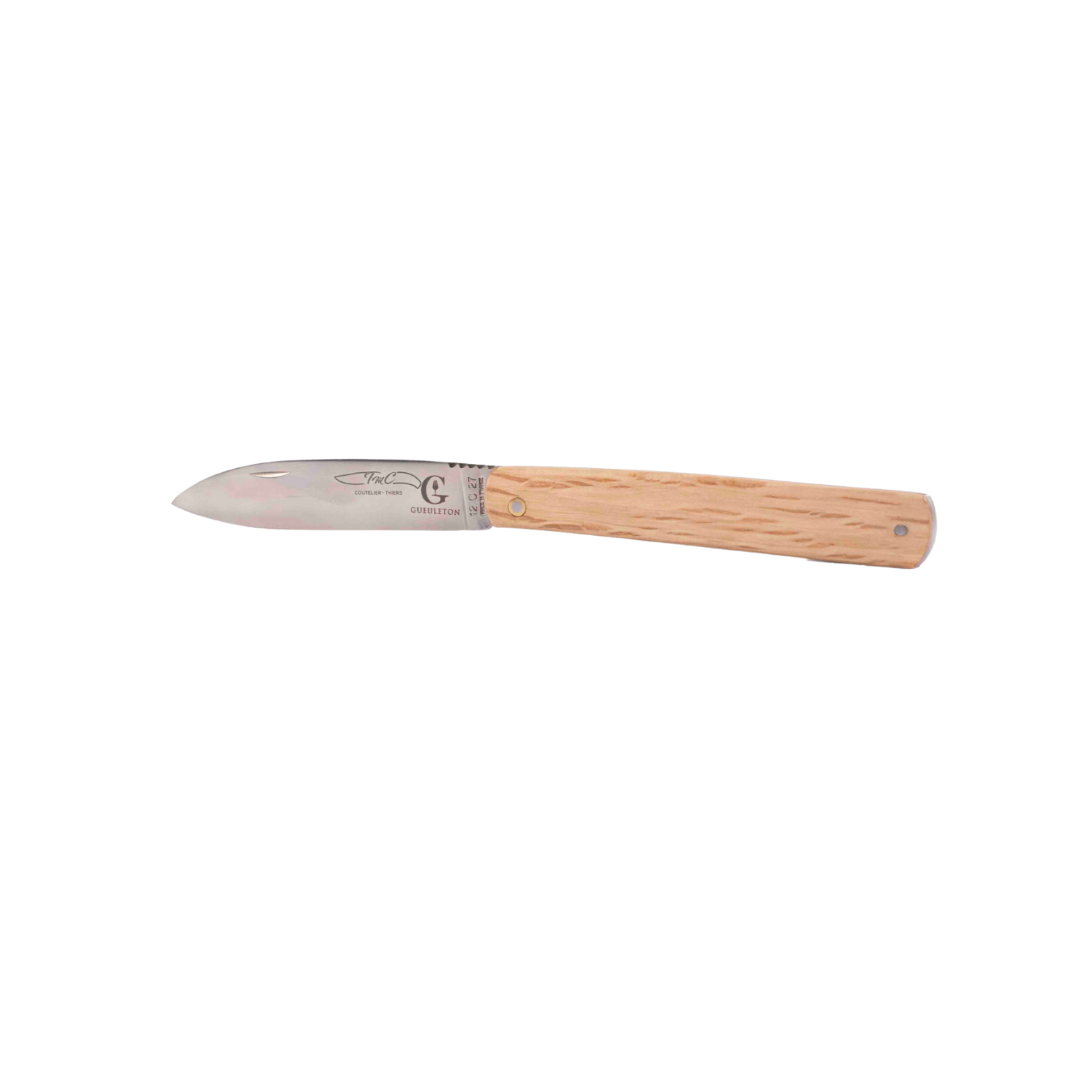 Couteau pliant Gueuleton TMC Herval – Acier 12C27 & manche en chêne vert