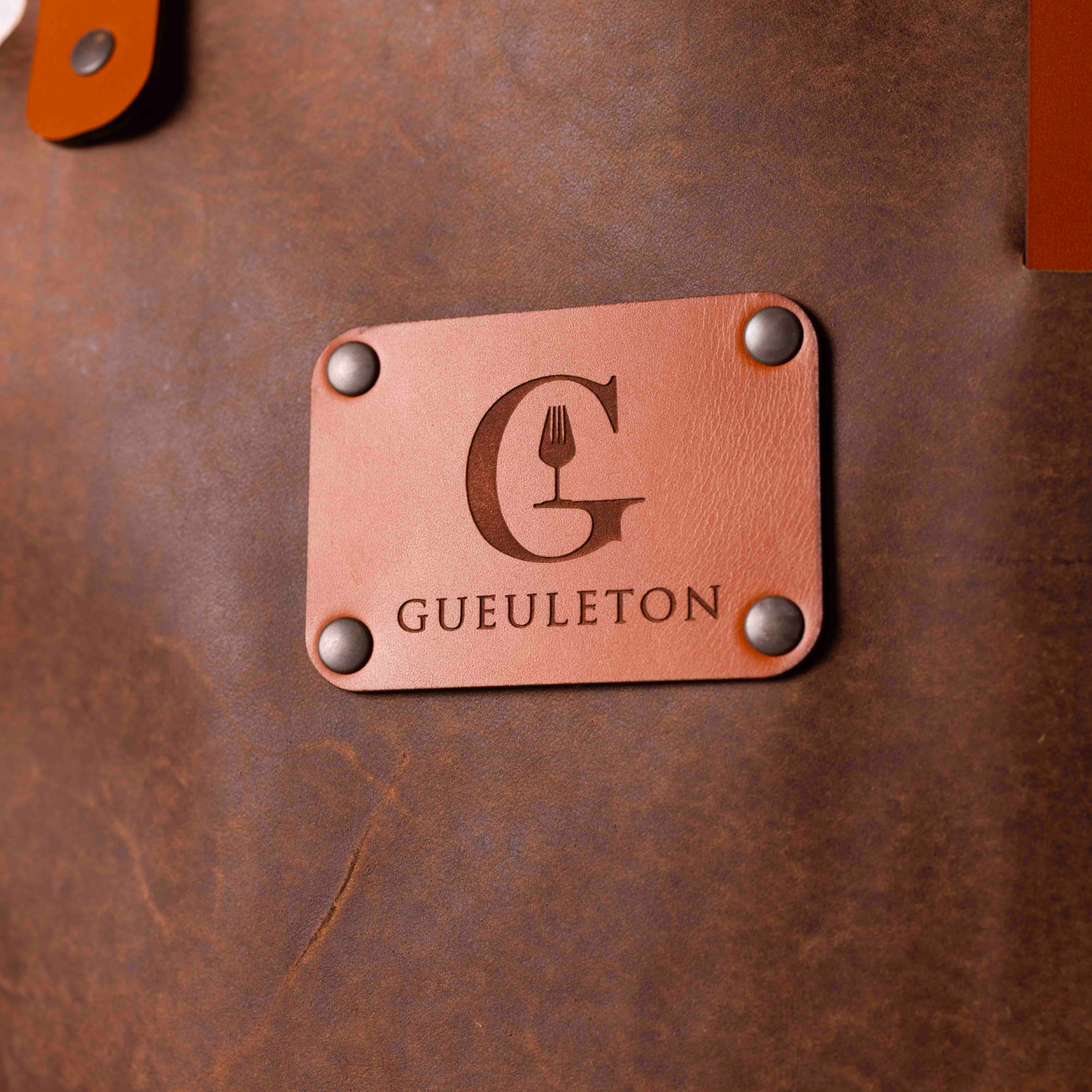 Tablier en cuir BRUN Gueuleton