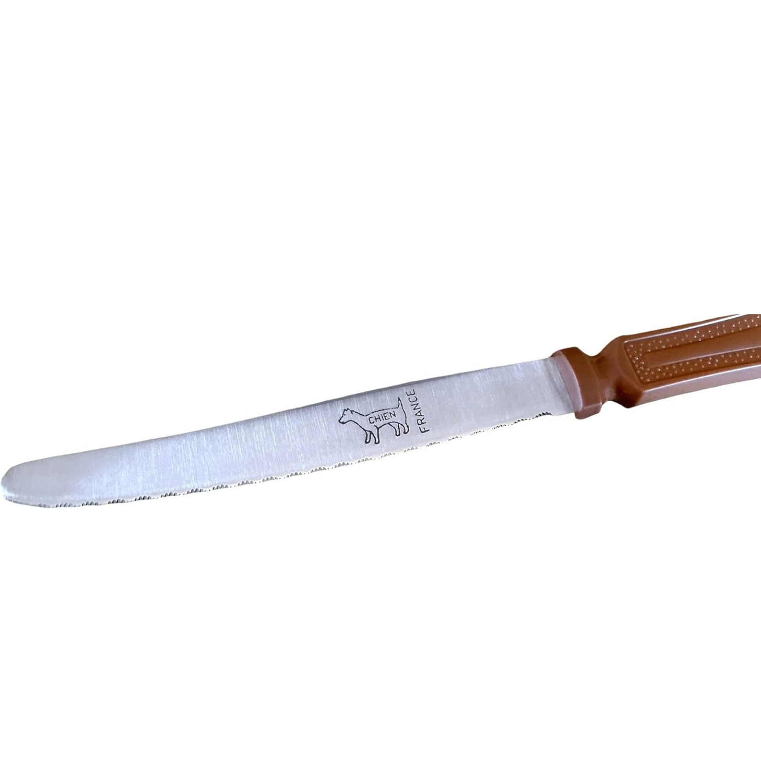 Couteau CHIEN® – Manche Caramel | Lame micro-dentée Z40C13 – Fabriqué à Thiers
