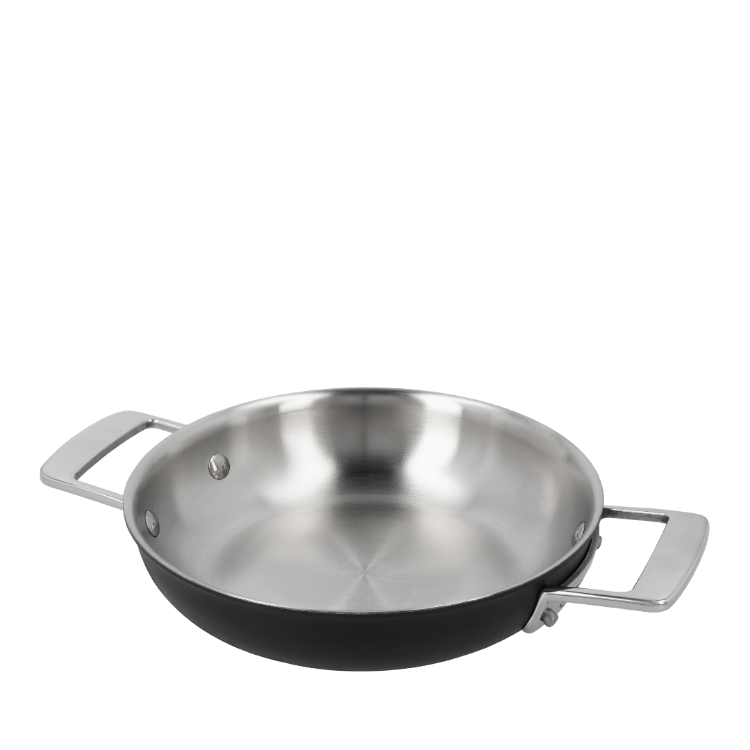 Demeyere Black 5 Poêle multifonction de 20 cm, en acier inoxydable avec revêtement noir, idéale pour une cuisson polyvalente