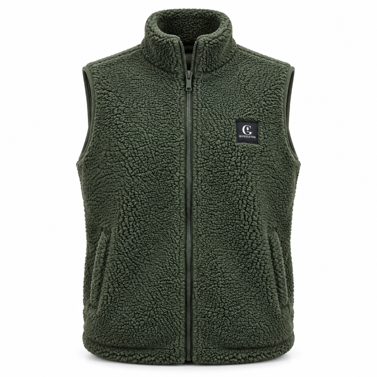 Gilet Sherpa Sans Manches Gueuleton — Kaki