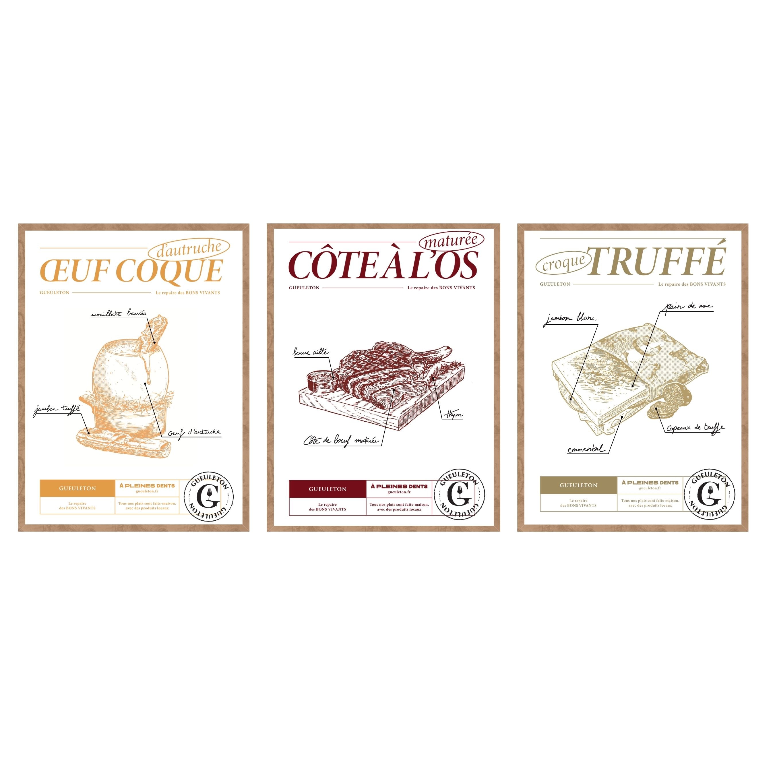 Les Affiches Essentielles Gueuleton – Collection Bons Vivants