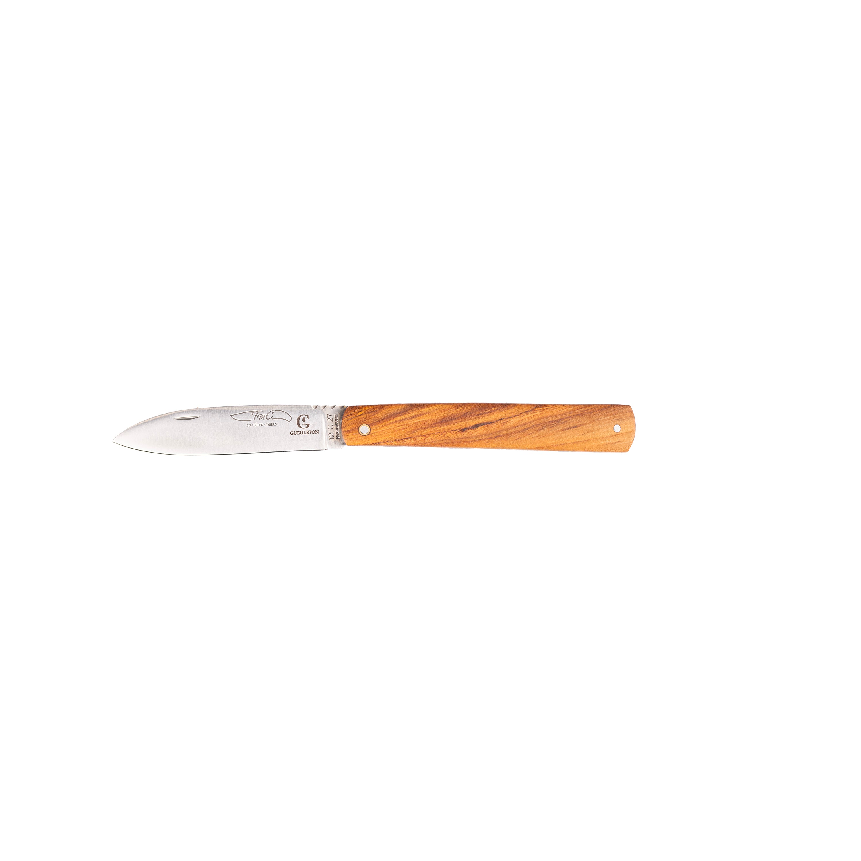Couteau pliant Gueuleton TMC Herval – Acier 12C27 & manche Amandier