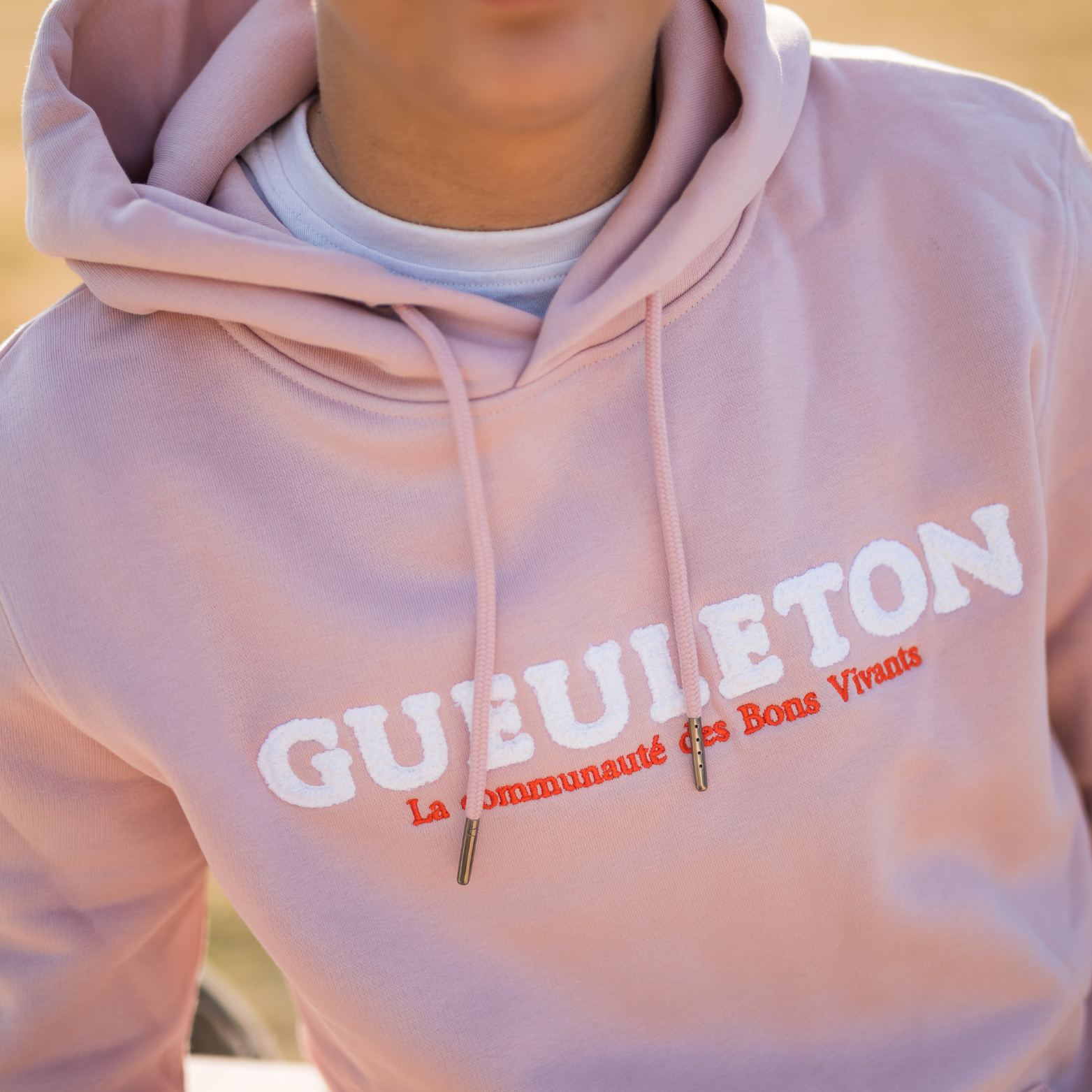 Sweat Gueuleton à capuche - Petal Rose