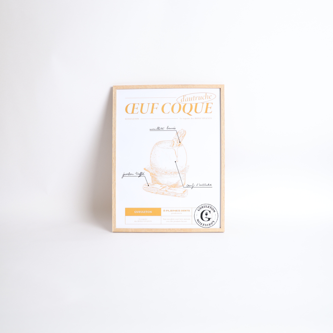 Affiche Art "L'Œuf Coque d'Autruche" – Gueuleton