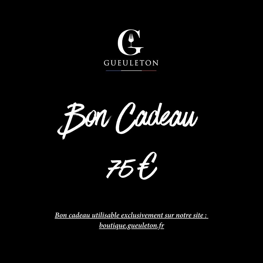 Carte Cadeau Gueuleton | 25€ à 100€ | Boutique en Ligne 75,00 €