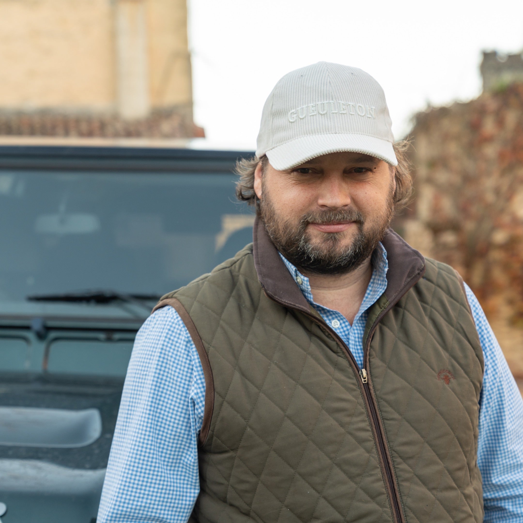 Casquette Gueuleton en Velours Côtelé coloris Blanc Cassé - Gueuleton