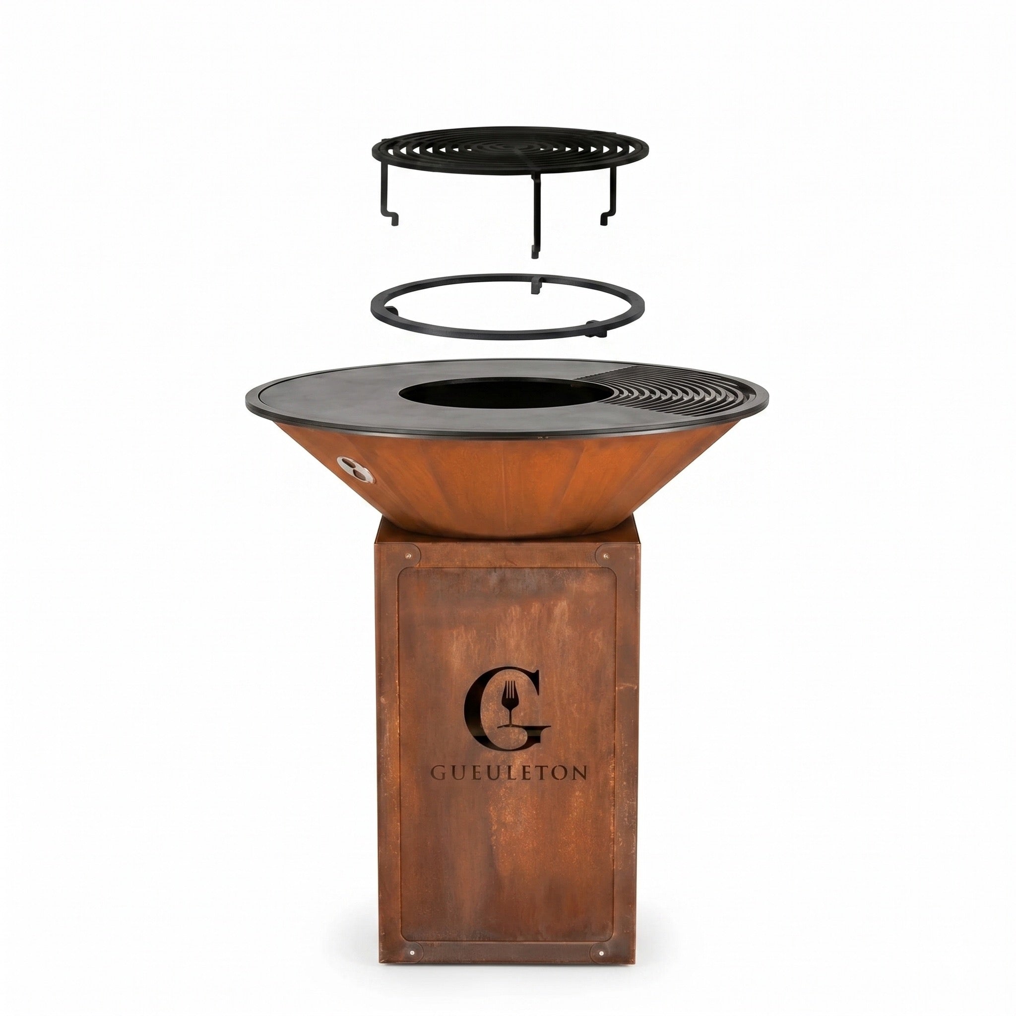 Pack Brasero BBO 68 OYAT × Gueuleton avec grille de cuisson et rebord de rétention offert