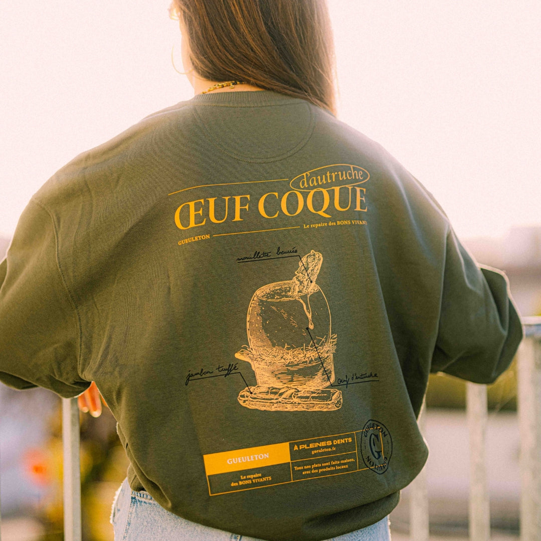 Sweat Œuf Coque Autruche Bio | Gueuleton - Coupe Oversize