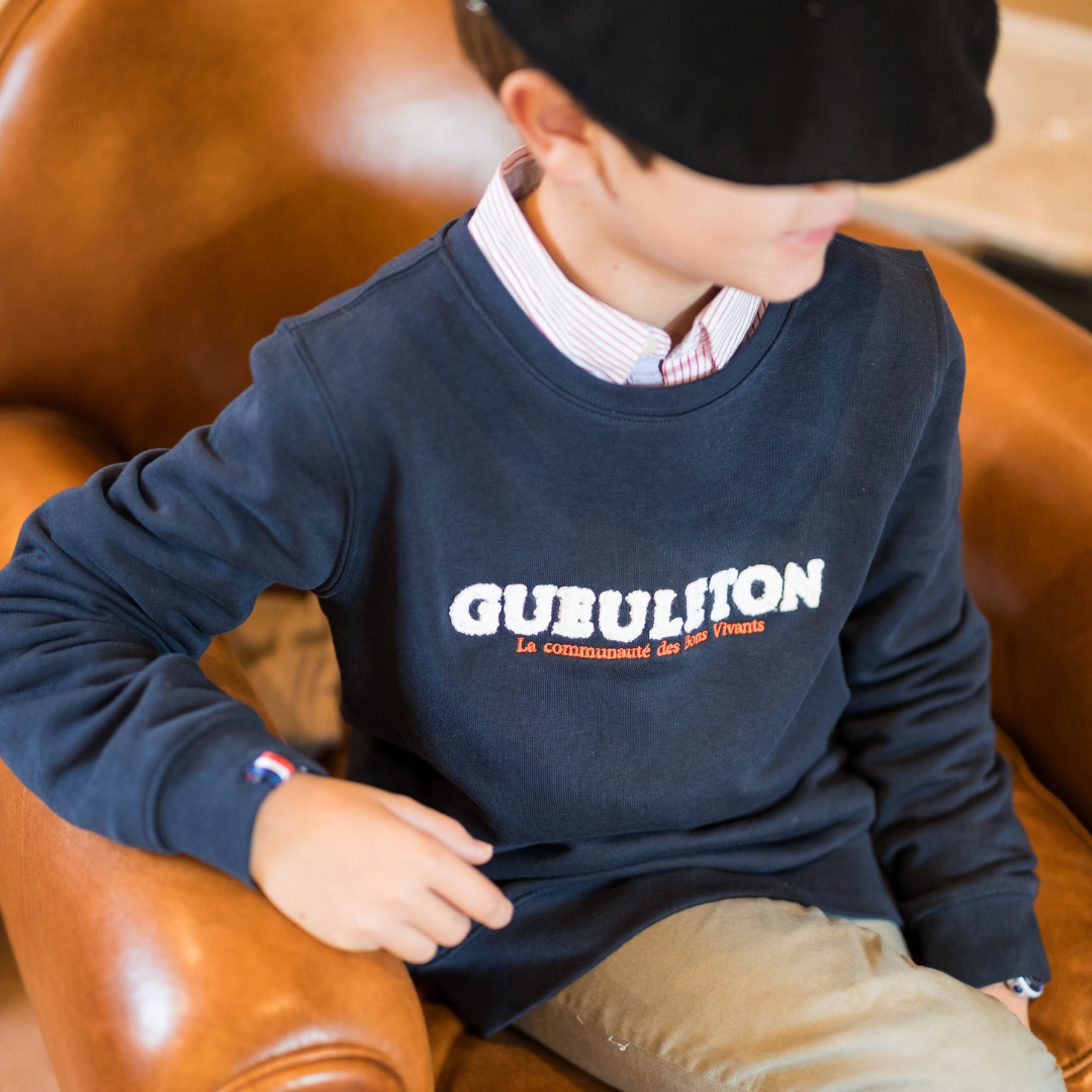 Sweat Gueuleton Bleu Marine Enfant