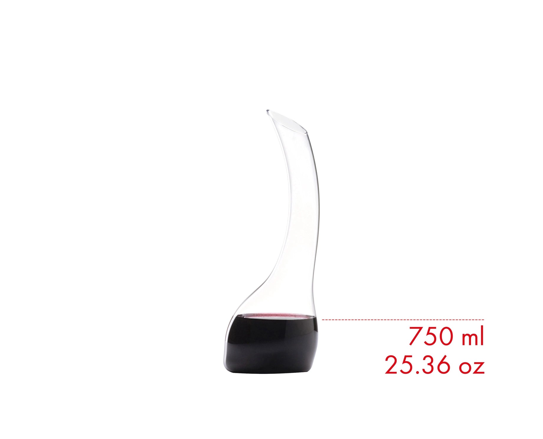 Capacité du décanteur Cornetto Riedel: 750 ml (25,36 oz) – design soufflé à la bouche pour une bouteille de vin standard