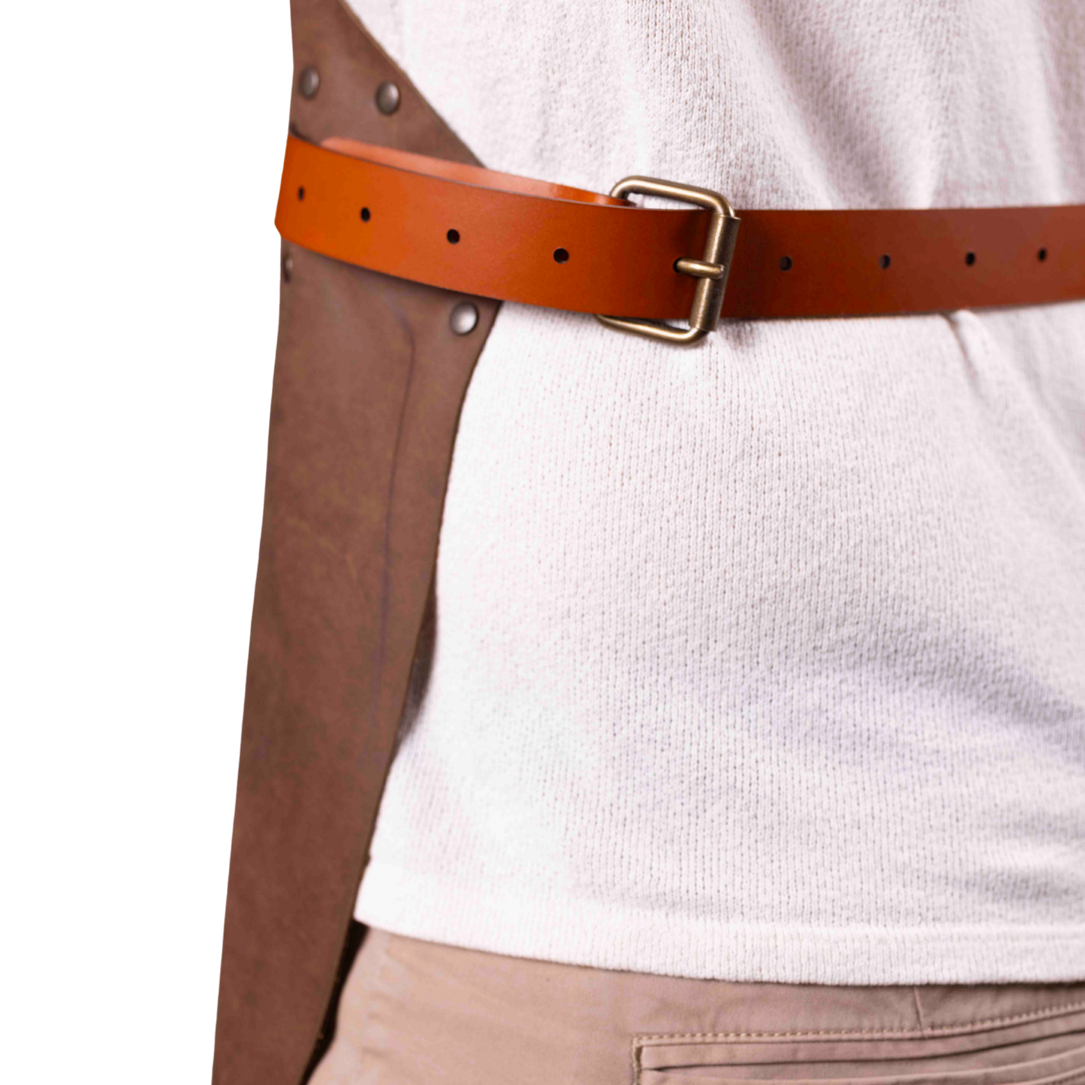 Tablier en cuir BRUN Gueuleton
