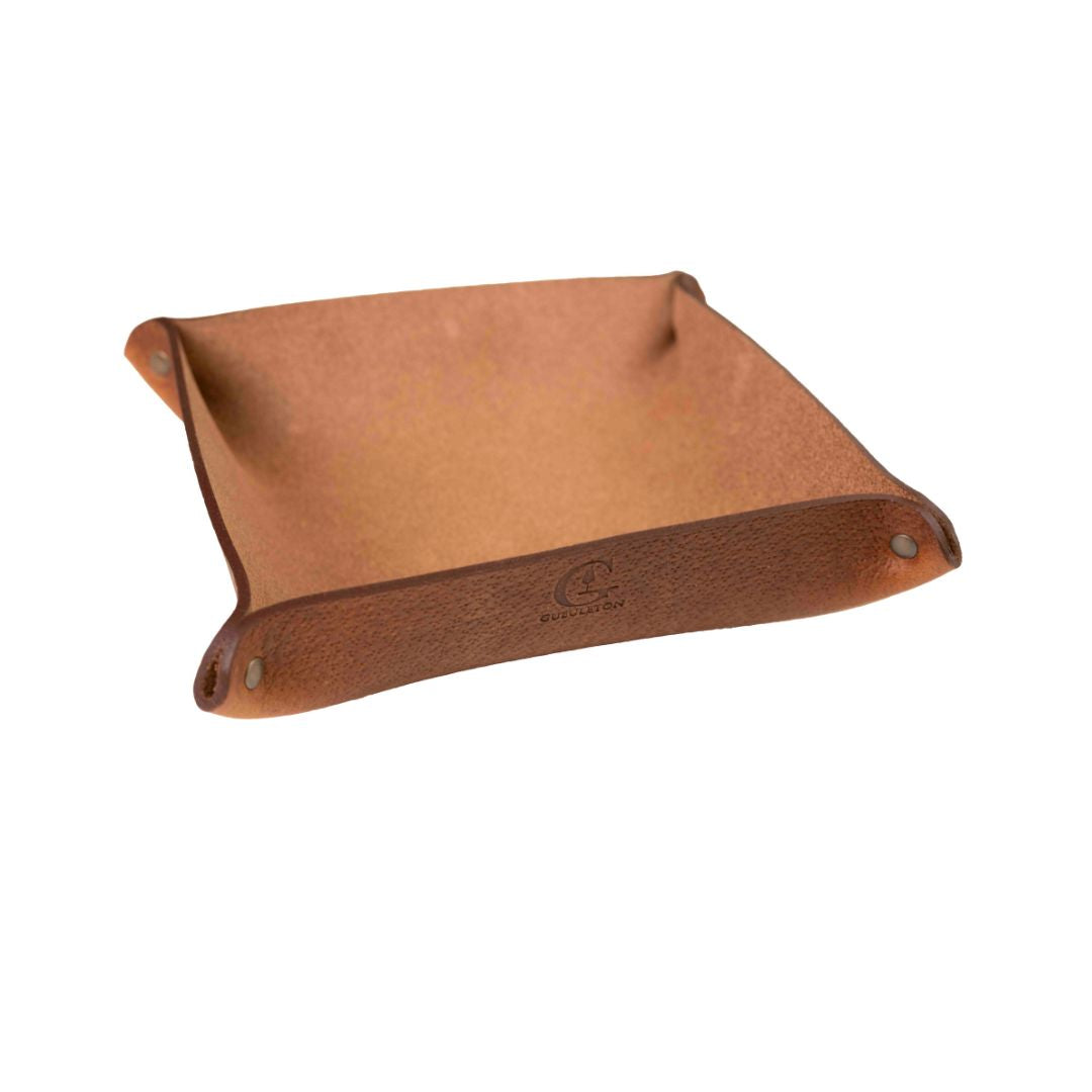 Vide-poche Cuir Artisanal 17x17 – Fabrication Française | Gueuleton x Façon Cuir