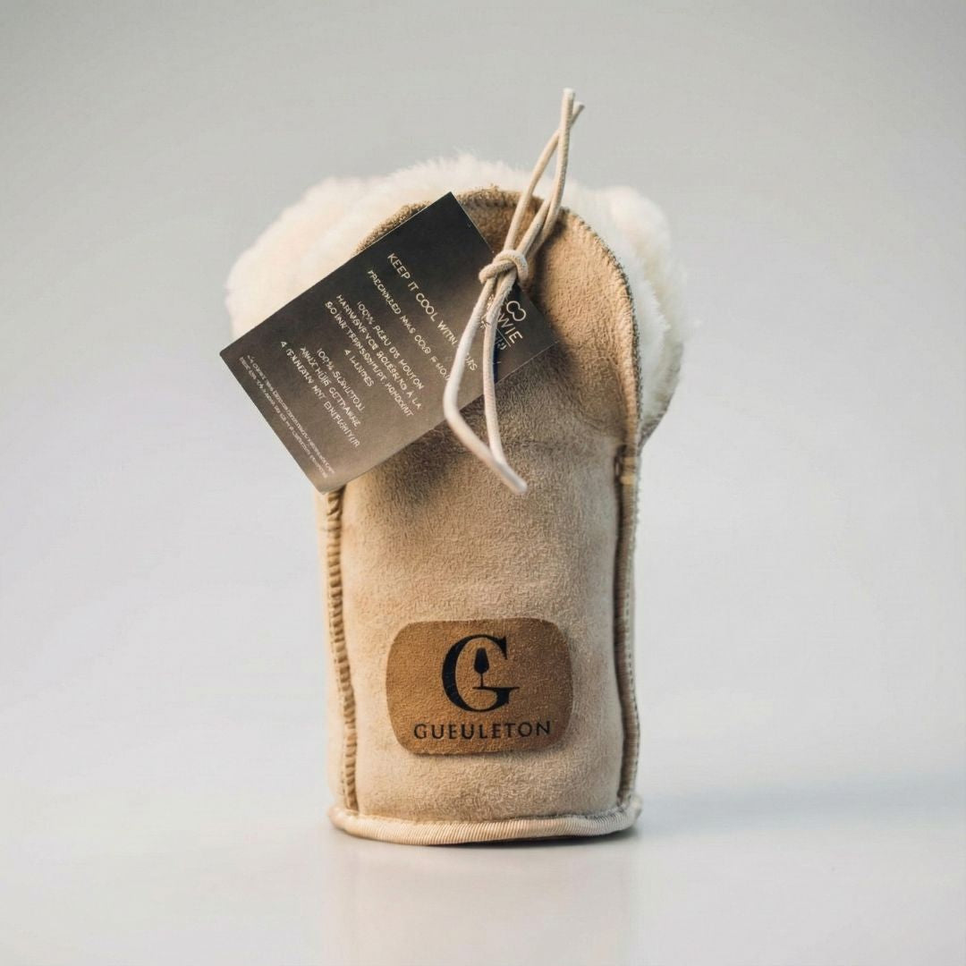 Housse isotherme Kywie Beige Suede en peau de mouton Gueuleton