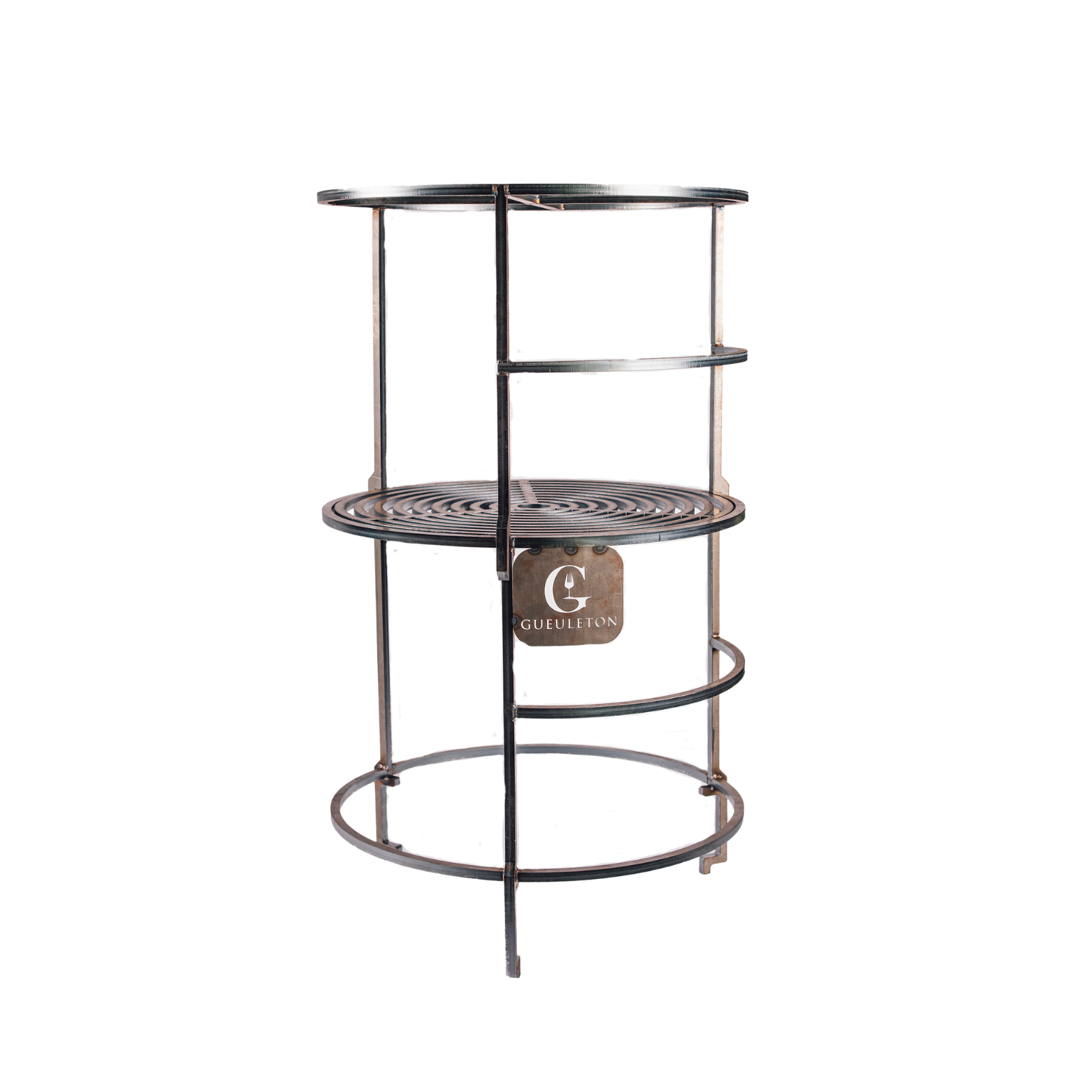 Cage Brasero Centrale Gueuleton – Grille réglable 2 hauteurs | Acier brut, fabrication française
