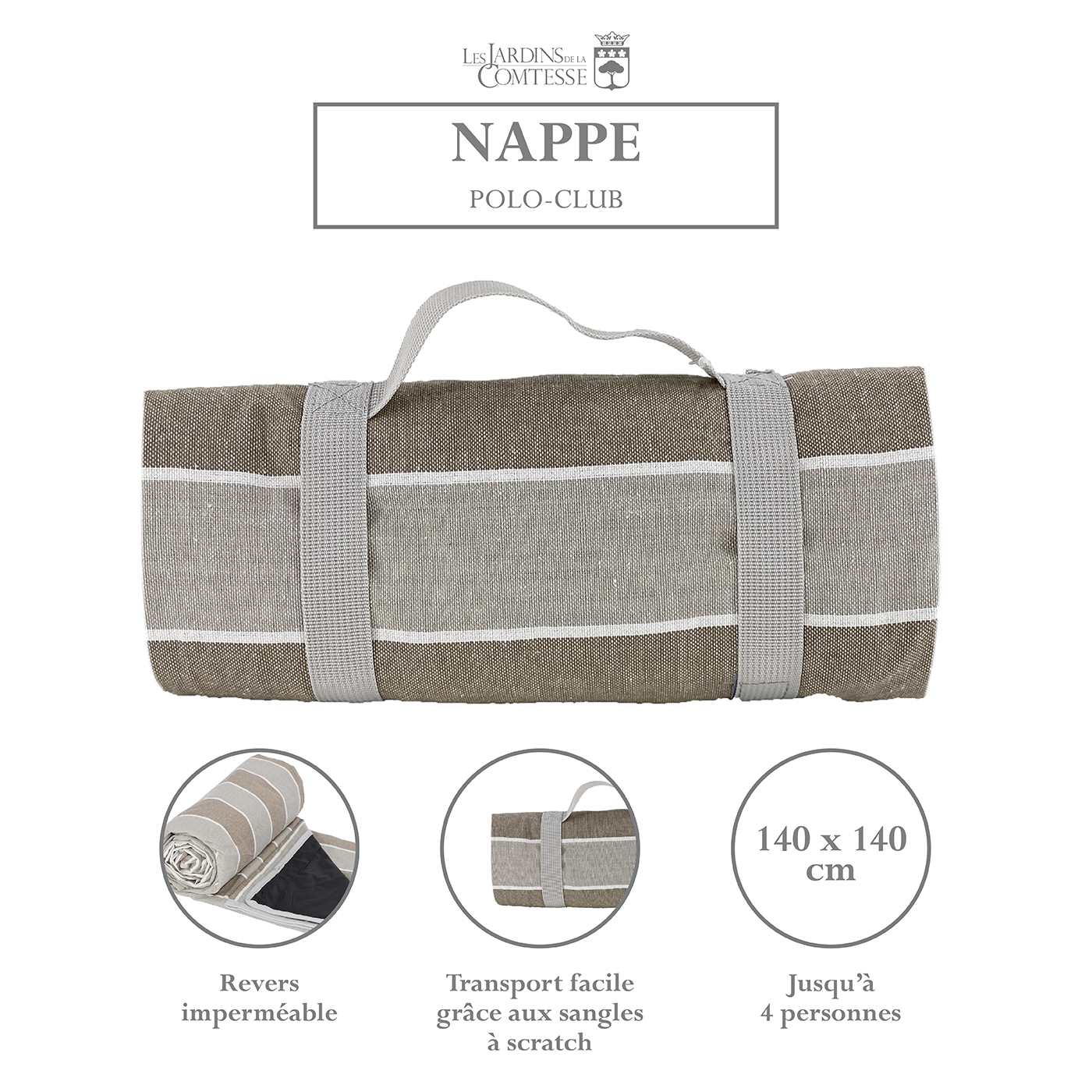 Nappe pique-nique Polo-Club – Chic & imperméable
