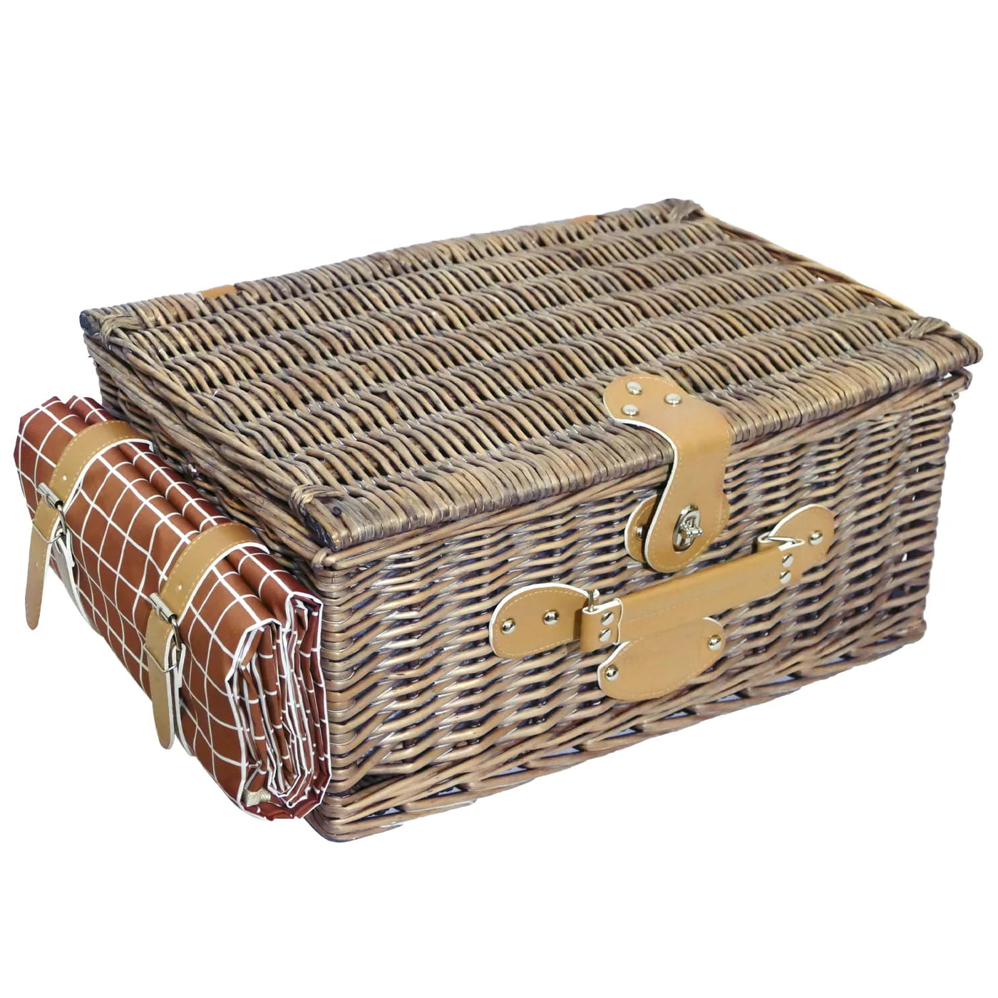 Panier pique-nique Monceau 4 personnes – Osier & nappe incluse