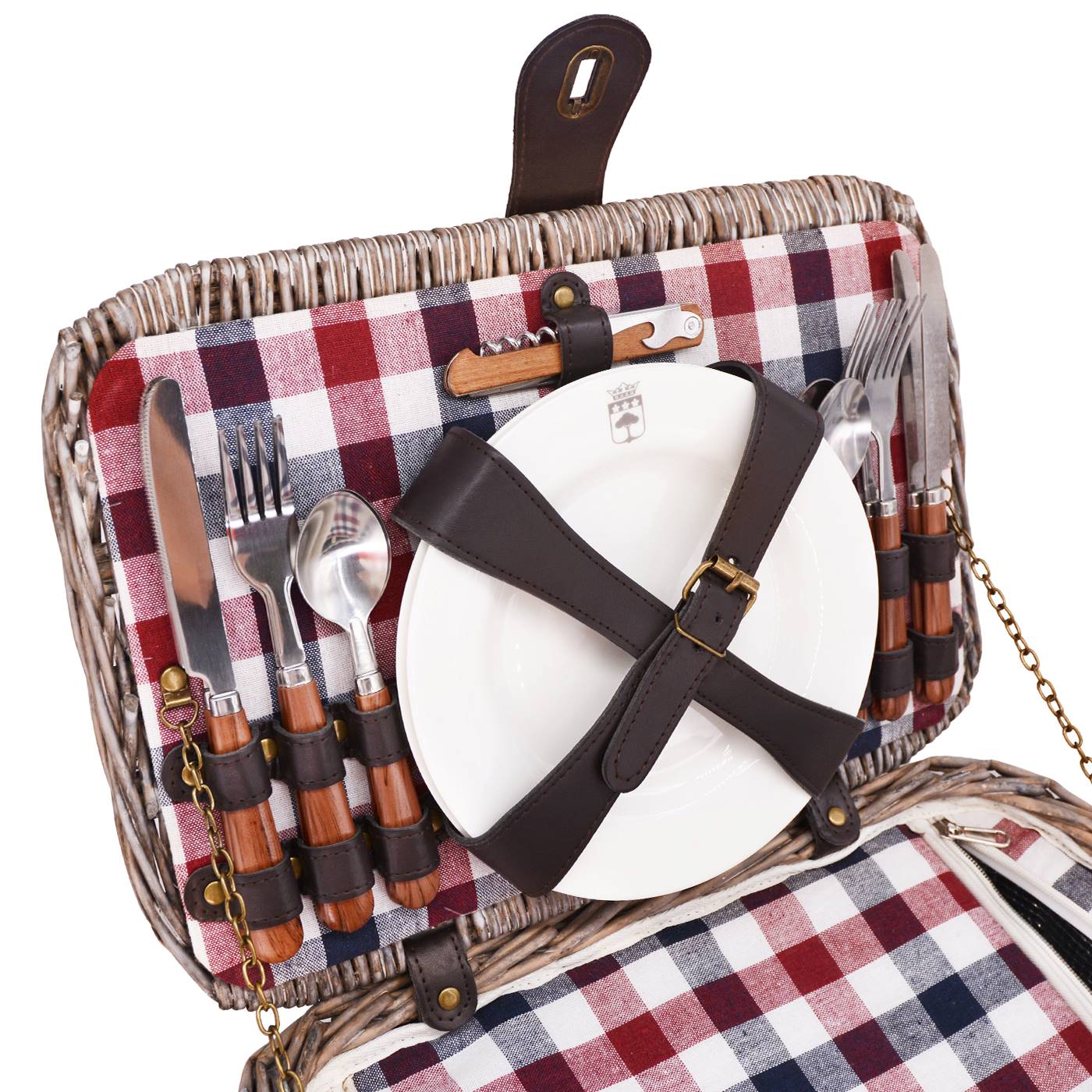 Panier pique-nique Sarlat 4 personnes – Isotherme & accessoires complets
