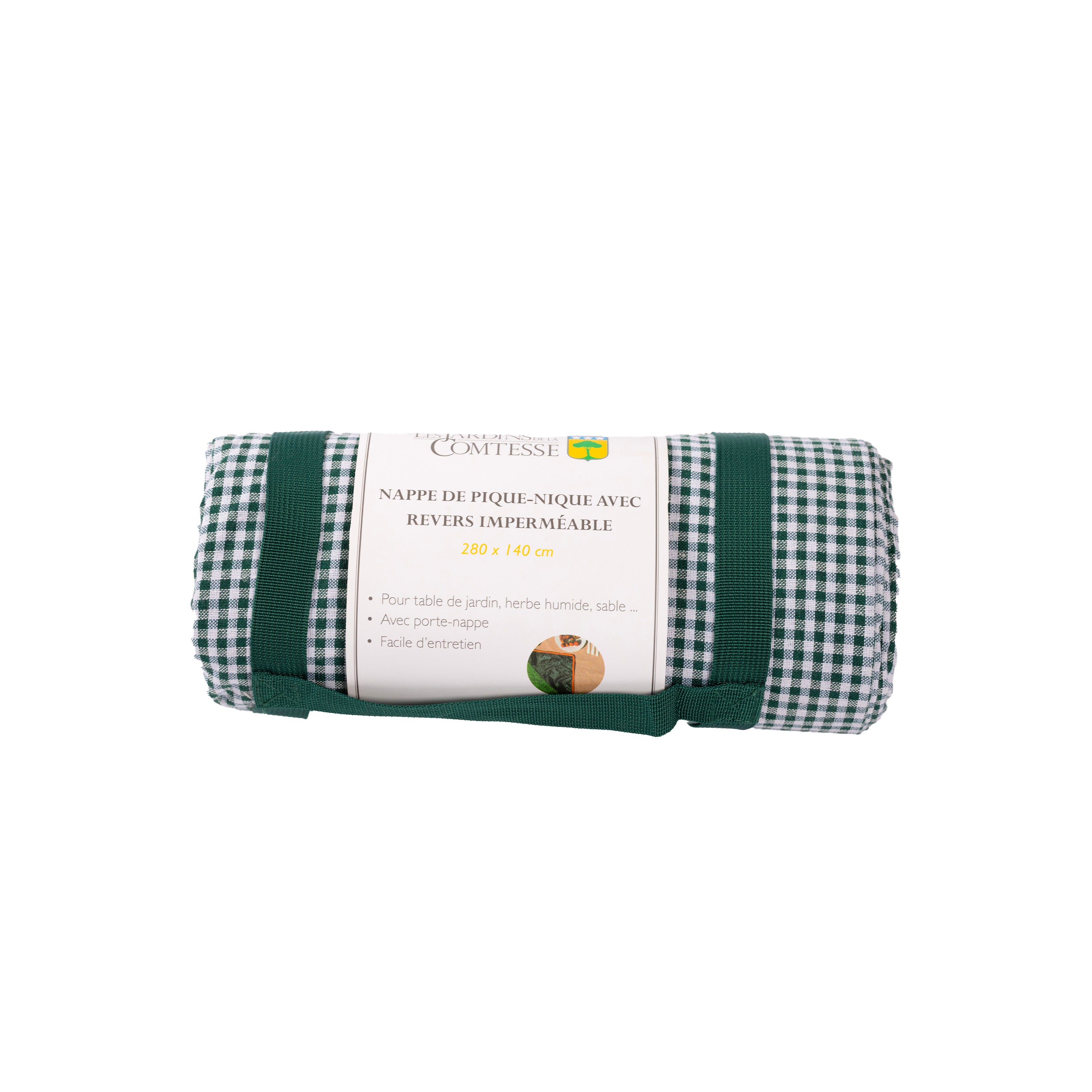 Nappe pique-nique vichy vert