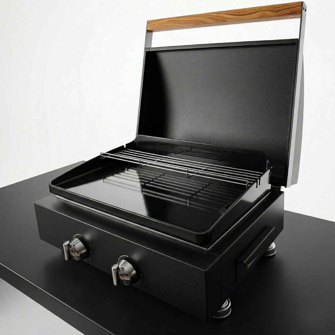 Plancha Gaz 2 Feux Gueuleton — Fonte Garantie à Vie | 8 Personnes