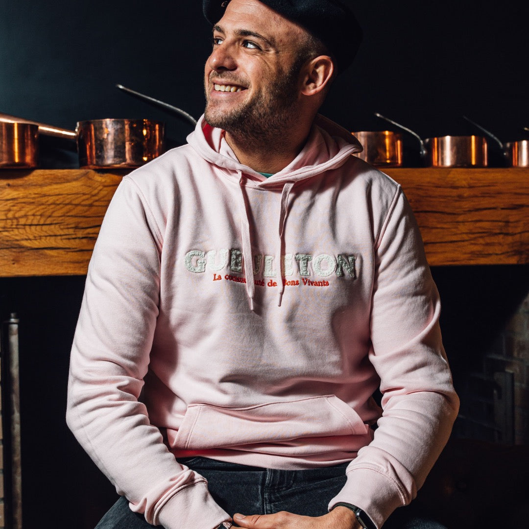 SWEAT GUEULETON 2 capuche homme rose