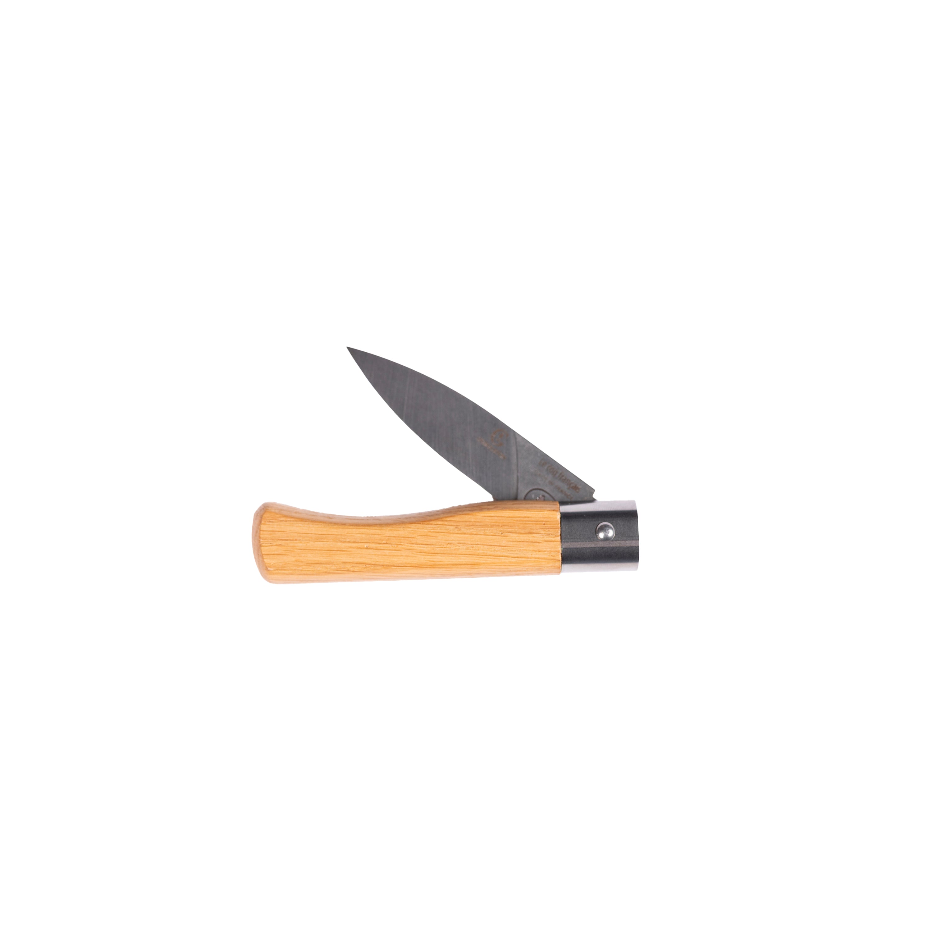 Couteau pliant Gueuleton – Chêne & acier Z40C13, fabrication Thiers
