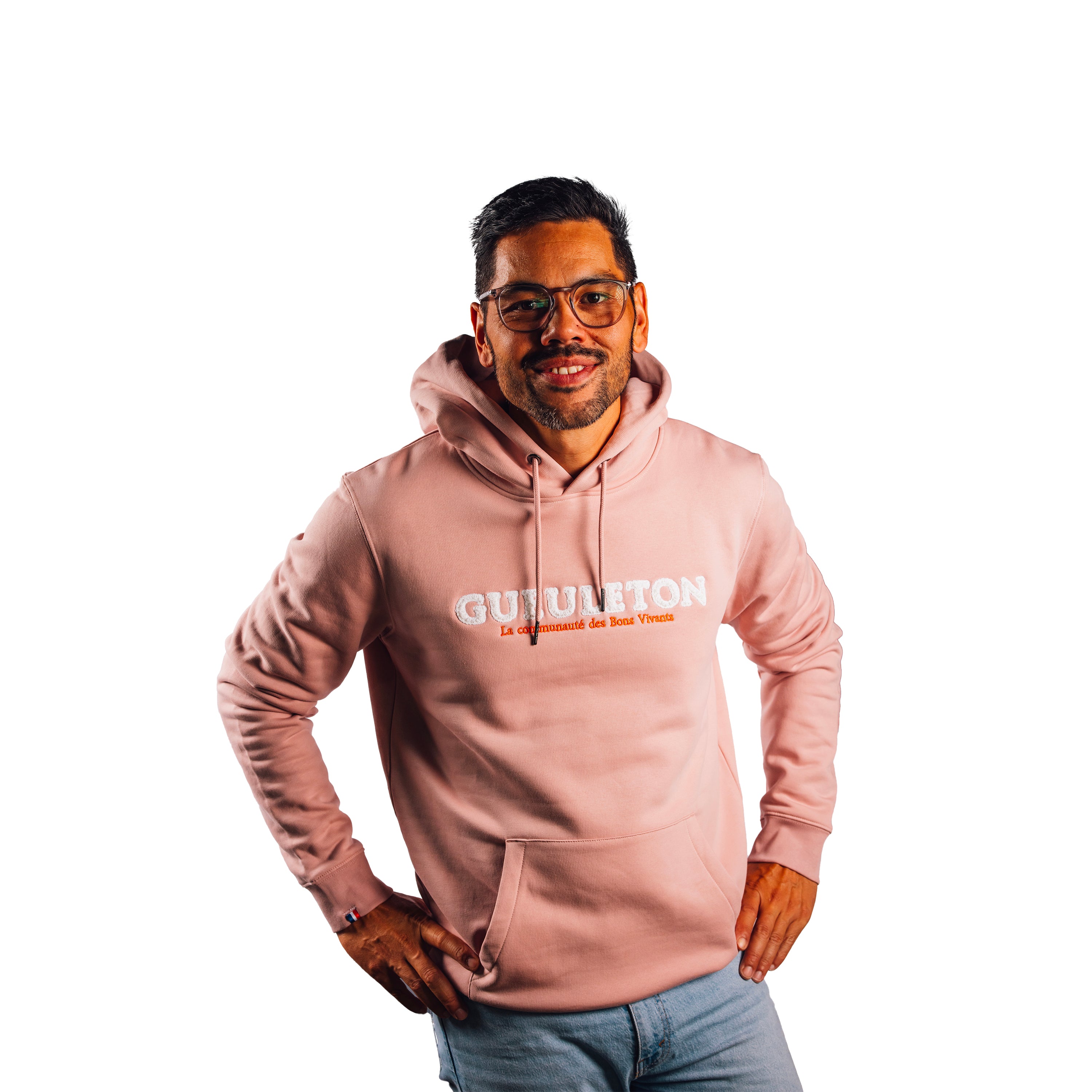 Sweat Gueuleton à capuche - Petal Rose