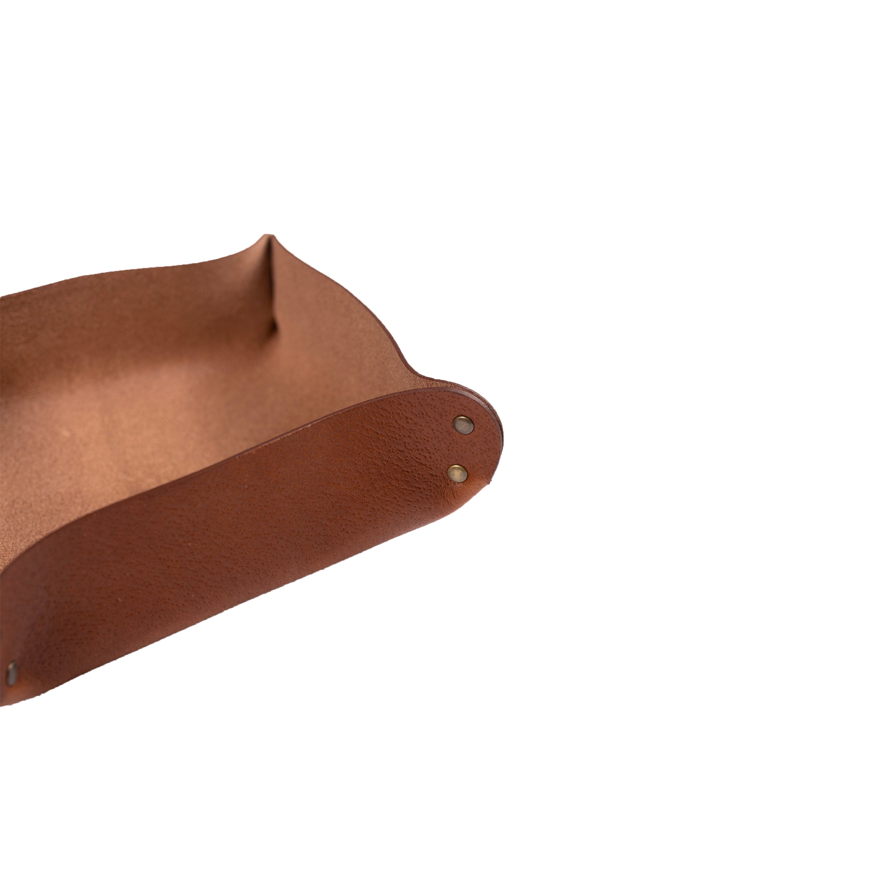 Vide-poche en cuir Gueuleton – Fait main en France, 18 x 18 x 5,5 cm
