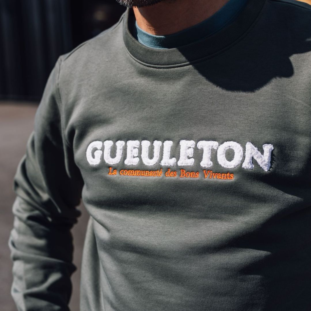 Sweat Gueuleton Vert Kaki Adulte