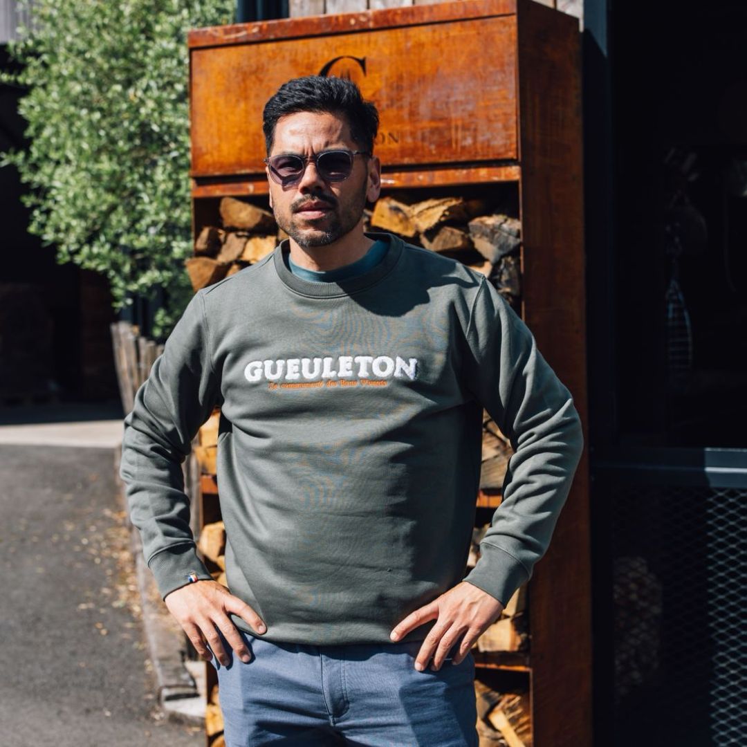 Sweat Gueuleton Vert Kaki Adulte