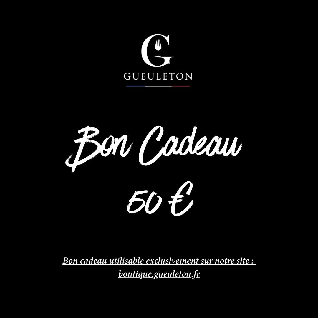 Carte Cadeau Gueuleton | 25€ à 100€ | Boutique en Ligne 50,00 €