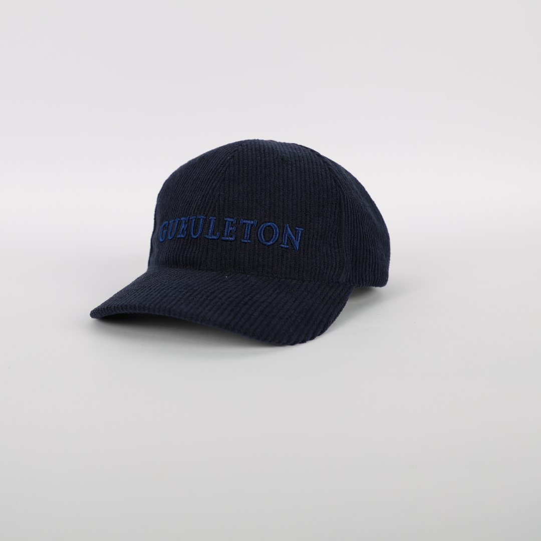 Casquette Gueuleton en Velours Côtelé Marine