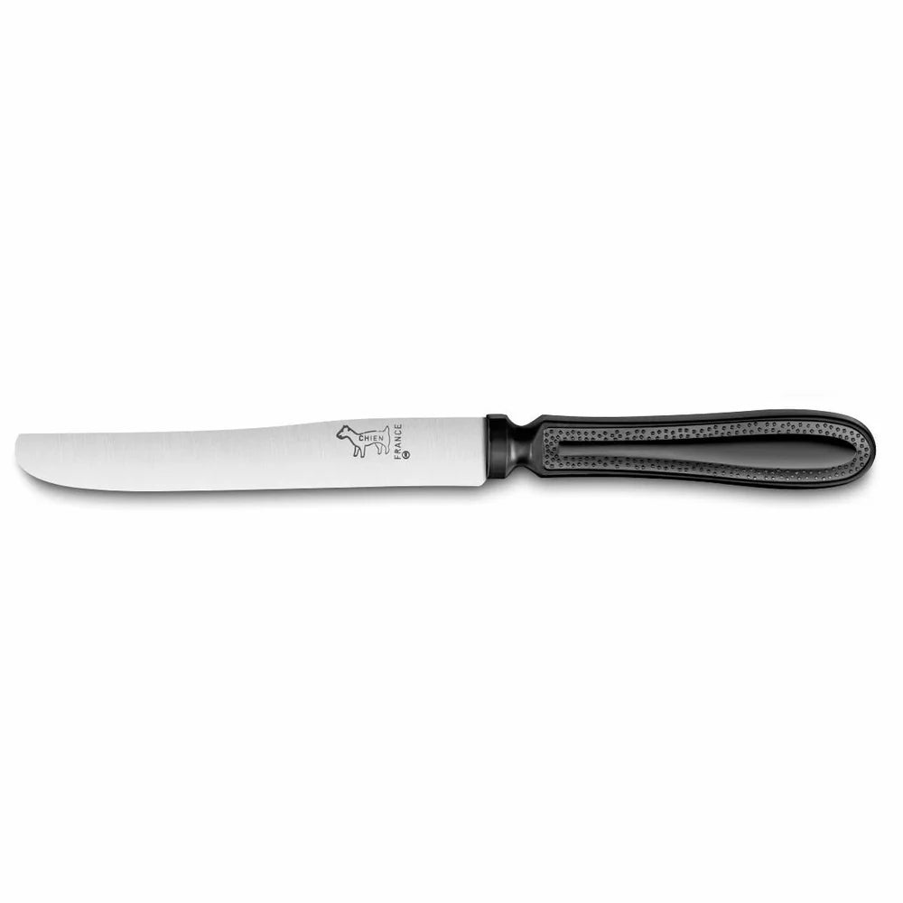 Couteau CHIEN® – Manche Noir | Lame Lisse Z40C13 | Fabriqué à Thiers