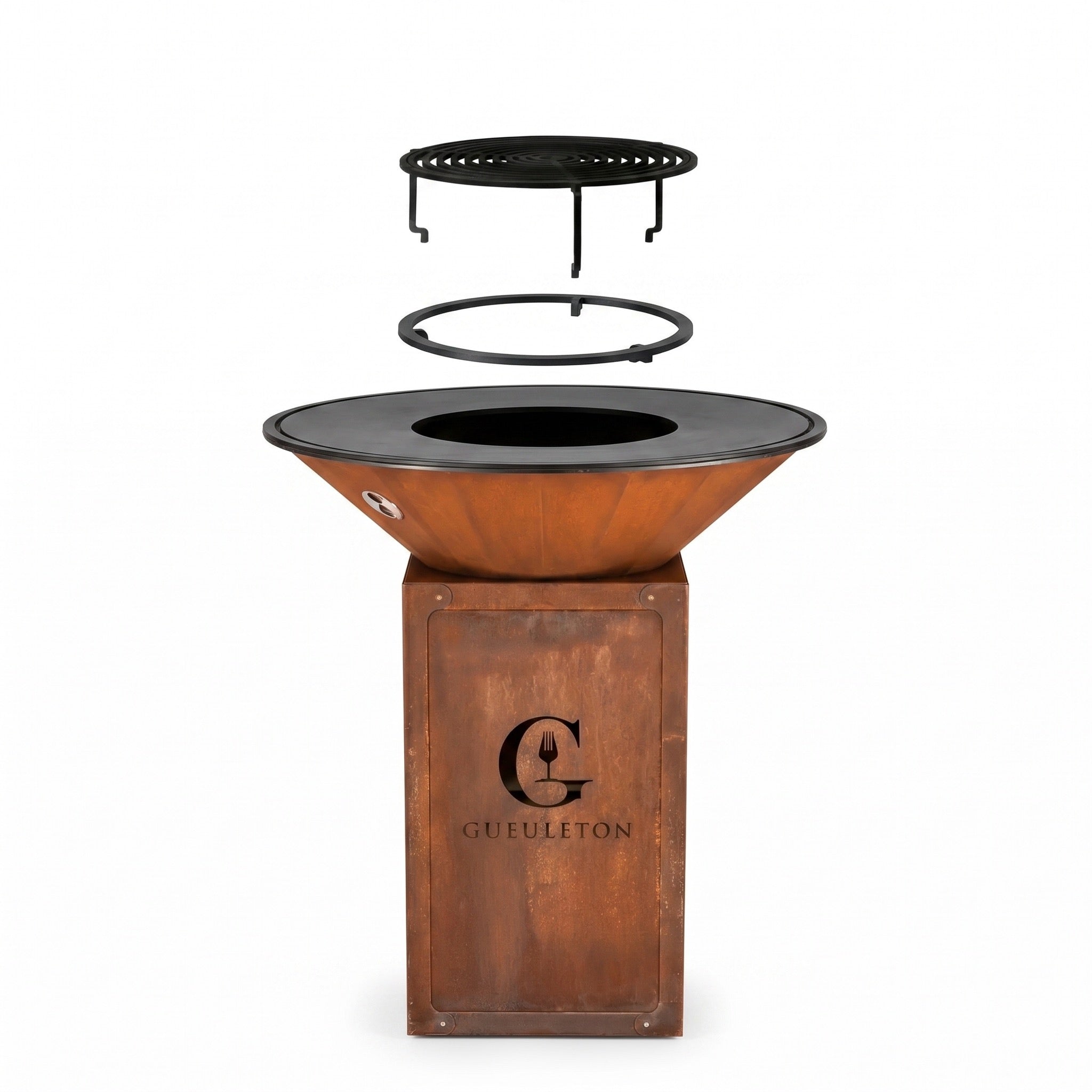 Pack Brasero BBO 88 OYAT × Gueuleton avec grille de cuisson et rebord de rétention offert