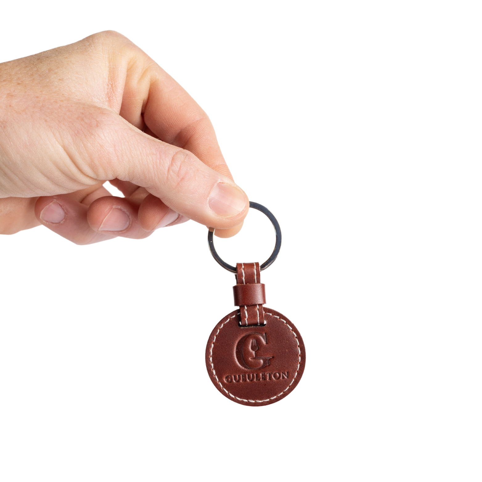 Porte-clés en cuir Gueuleton avec logo gravé - Gueuleton