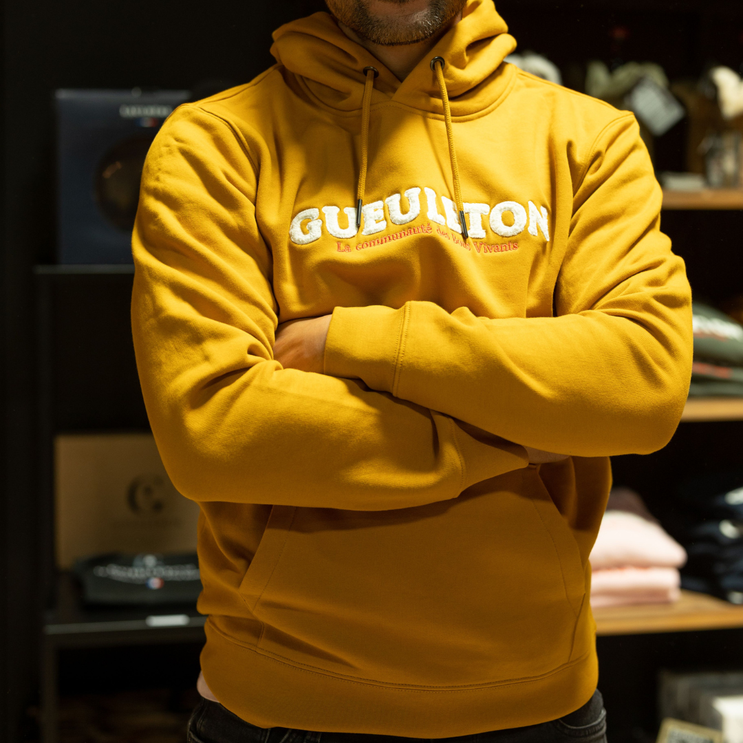 sweat-capuche-jaune-moutarde-gueuleton-2